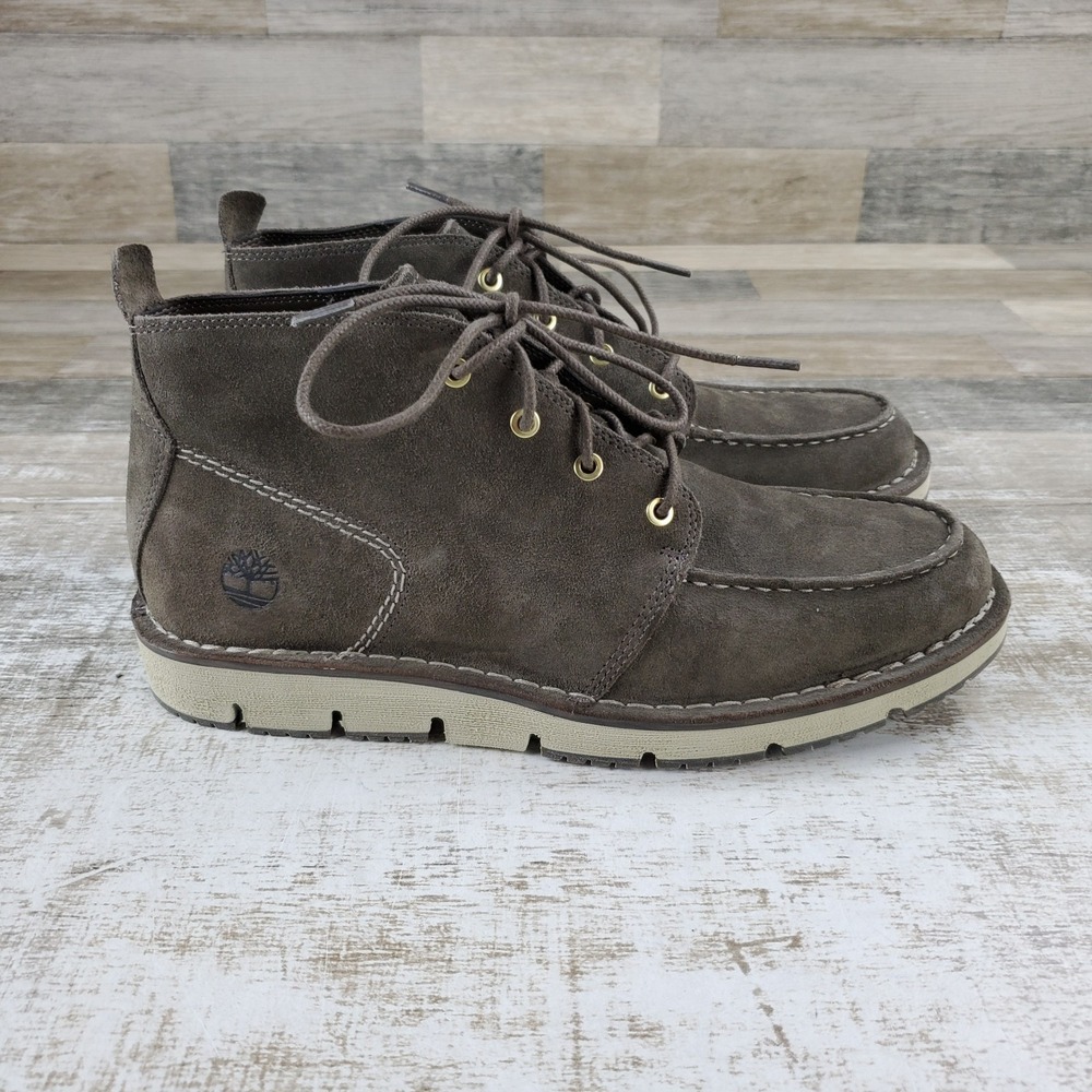 Timberland Westmore Mens Chukka Boots Sz 10.5 Canteen Suede Moc-Toe Mid-Top